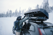 The Thule Force XT Alpine Roof Box can be used for transporting skis