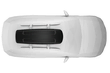 The top profile fo the Thule Force XT Sport Roof Box on a vehicle