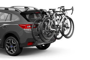 The Thule OutWay Hanging 3 displayed on vehicle with bikes fitted