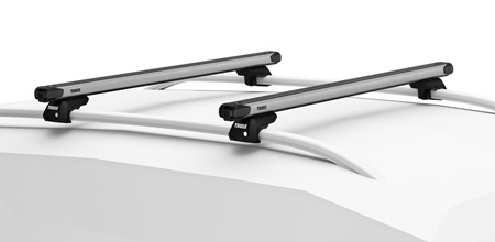 Thule SlideBar Roof Rack System to fit  FIAT Uno 5-dr Estate, 1984 - 1998 with Raised Roof Rails
