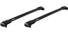 Thule WingBar Edge Black Roof Bars for  PEUGEOT 206 SW 5-dr Estate, 2002 - 2008 with Raised Roof Rails