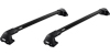 Thule WingBar Edge Black Roof Bars for  TOYOTA Hilux 4-dr Extra Cab, 2016 on with Normal Roof