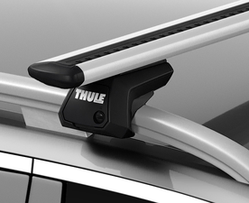 Roof racks for vehicles with raised rails
