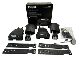 Thule 7204 Edge Foot Pack Contents Including 4 x Lockable Bar Clamps with Straps,  Torque Limiting Tightening Tool, 2 Keys and Instructions