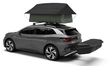 Thule Arcos on tow bar with roof tent on roof rack 