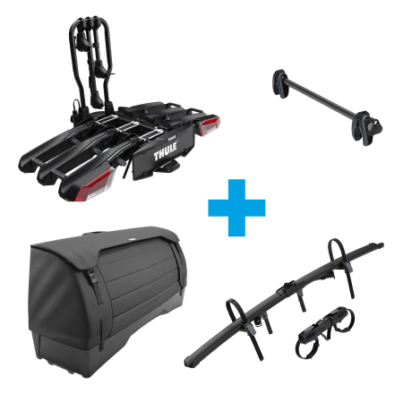 Thule EasyFold 3 for 3 bikes with the Onto 2 cargo carrier