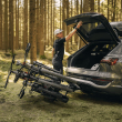 Thule Easyfold 3 tilted with bikes loaded