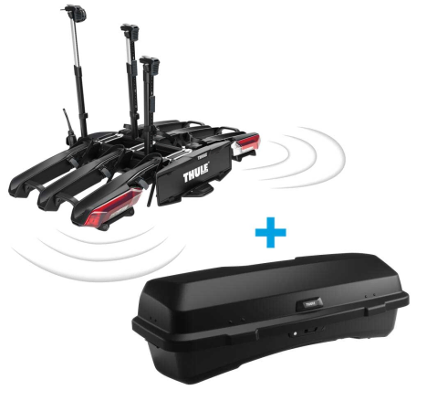 Thule Epos 3 ParkSecure with Santu Rear Mounted Cargo Box