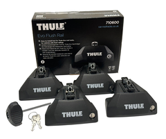 Thule 7106 foot pack includes 4 feet with locks, torque limiting tightening tool, 2 keys and instructions