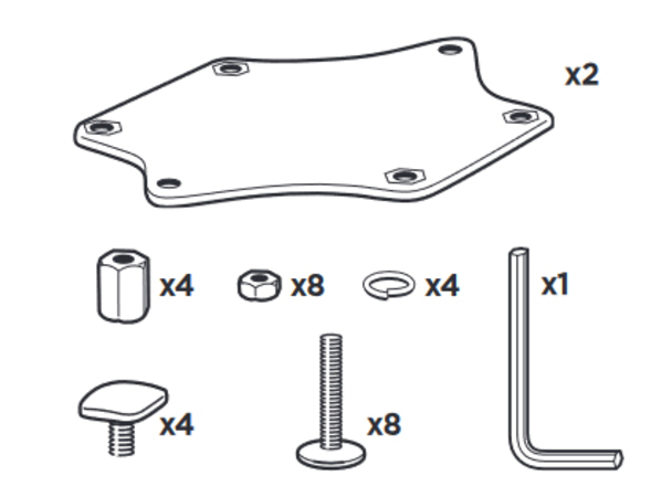 Thule 881 T Track Adapter for Hull A Ports