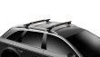 Thule squarebar roof bar pads on car - 76cm